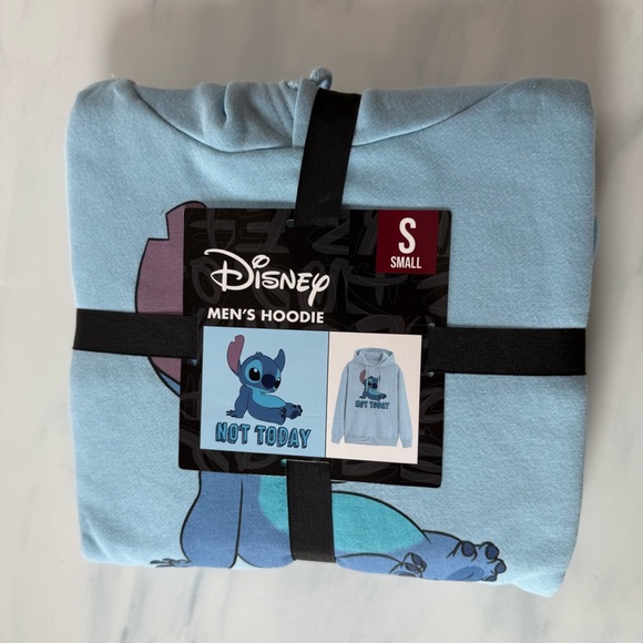NWT Disney Men’s Stitch Graphic Print Hoodie “Not Today” Lilo & Stitch Small - Picture 8 of 11